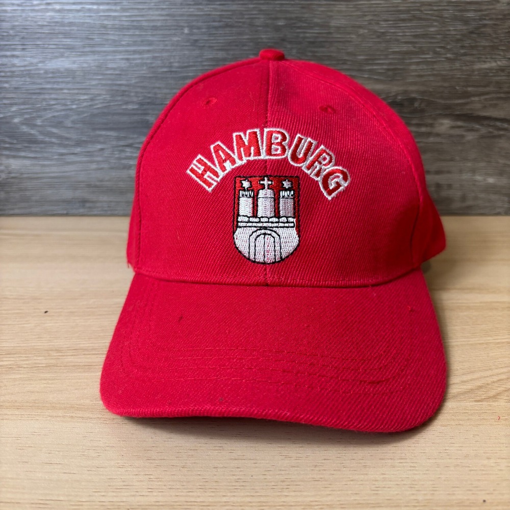 Germany Hat‎ Cap Strap Back Red Hamburg Adjustable